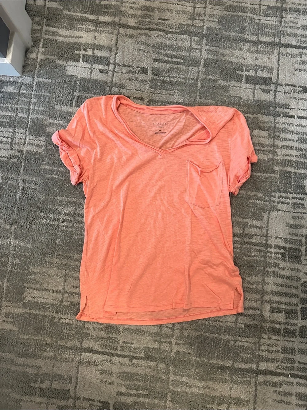 Anthropologie Relaxed Pocket Tee in Peach